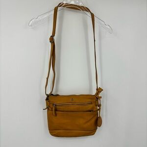 Harbour 2nd Leather Crossbody Bag Mustard Yellow | Bin D